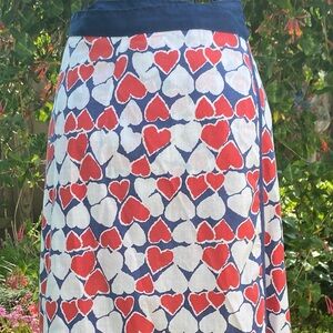 Ann Michele Orginals Heart Love Print Wrap Skirt
